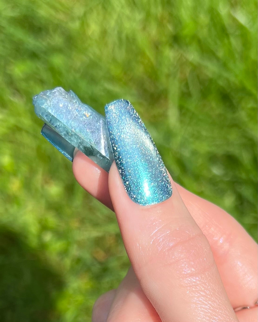 Our Blue (blue shimmer topper)