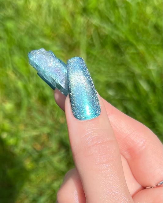 Our Blue (blue shimmer topper)