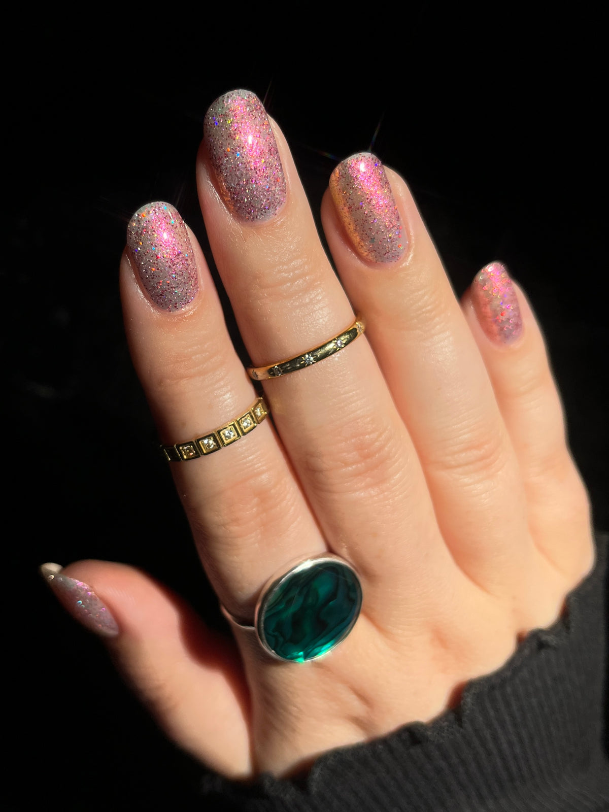 Also Hikaru 光 (buildable glitter-shimmer topper)