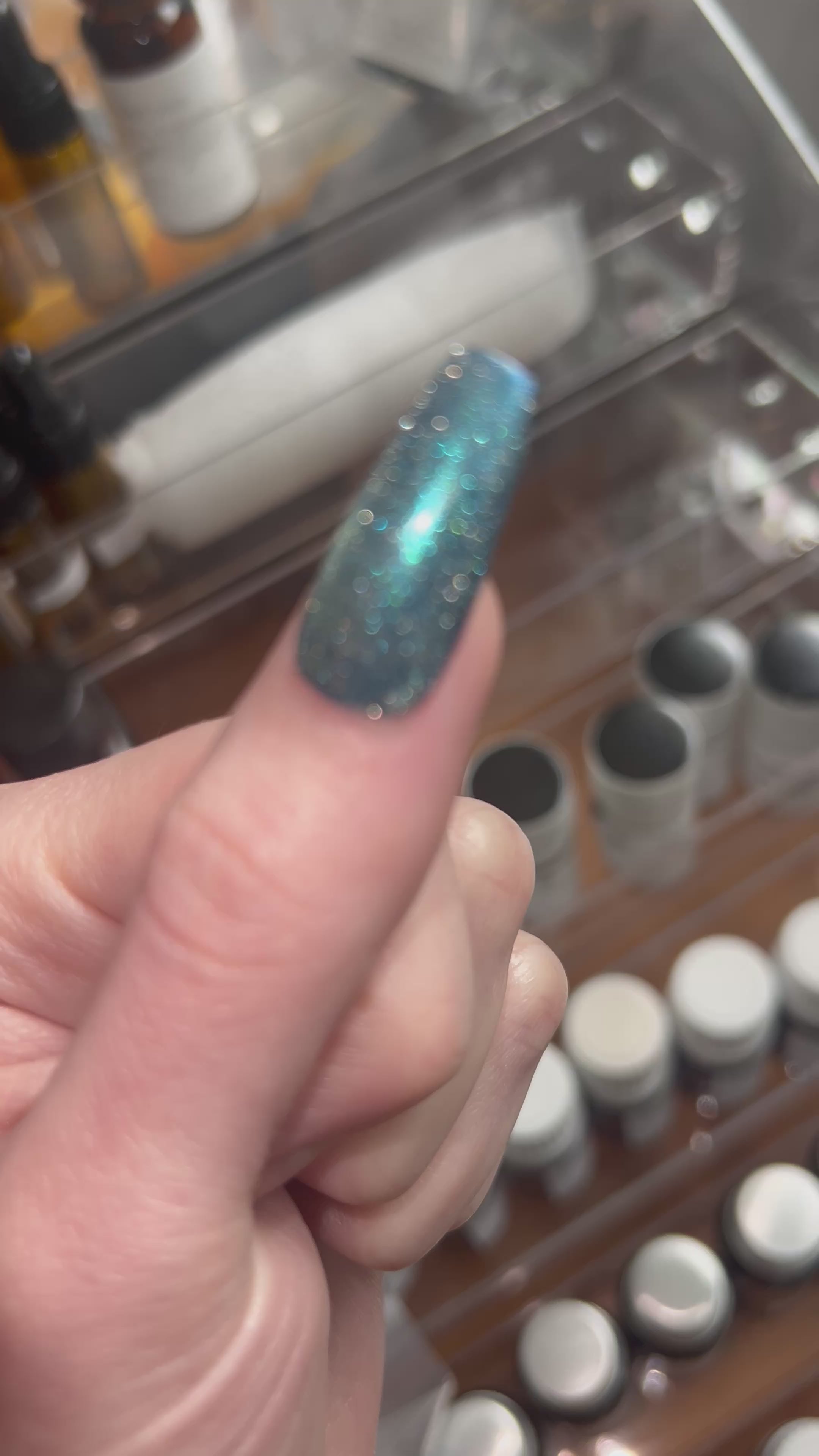 Our Blue (blue shimmer topper)